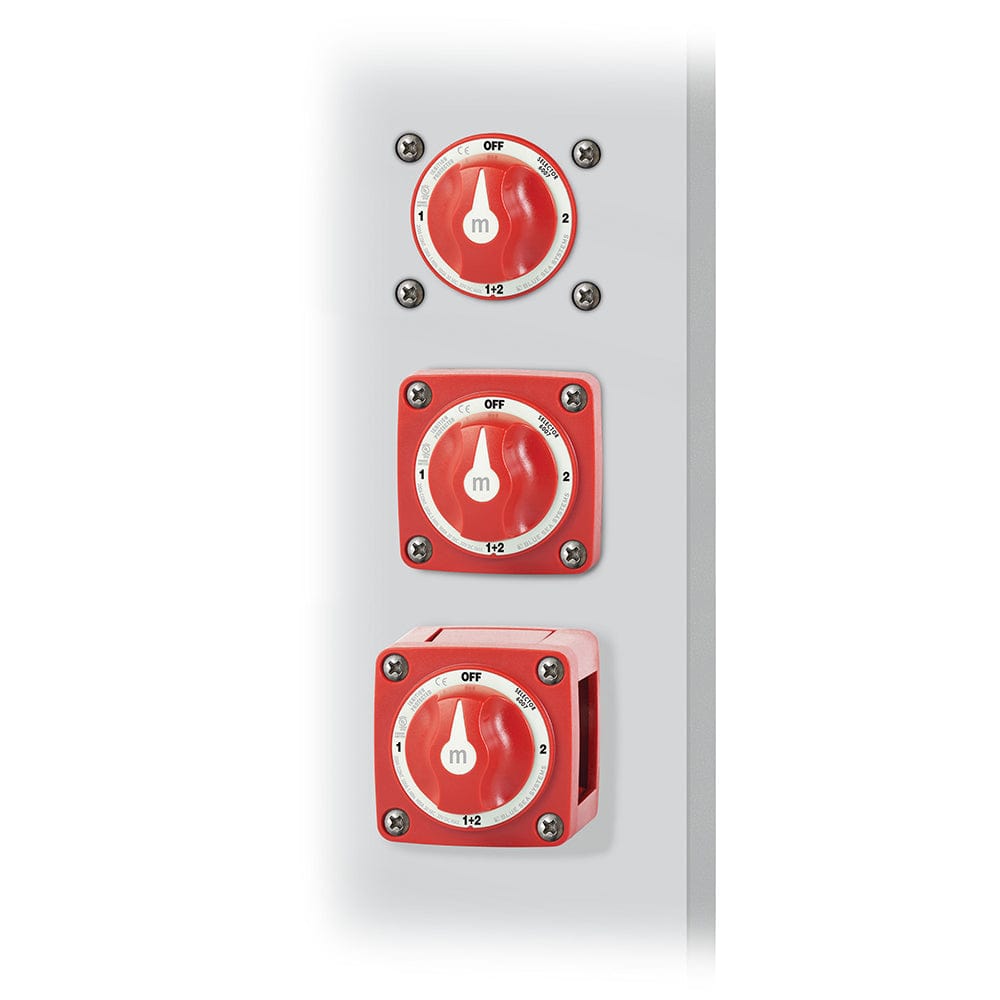 Blue Sea 6007 m - Series (Mini) Battery Switch Selector Four Position Red [6007], Battery Management, Blue Sea Systems, , , at Festive Water Paddlesports