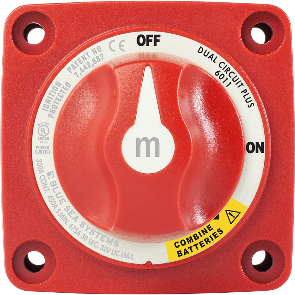 Blue Sea 6011 m - Series (Mini) Battery Switch Dual Circuit Plus [6011], Battery Management, Blue Sea Systems, , , at Festive Water Paddlesports