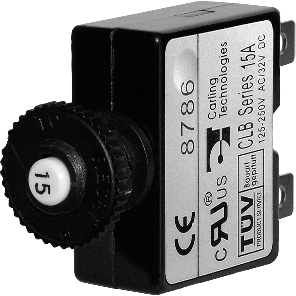Blue Sea 7056 15A Push Button Thermal with Quick Connect Terminals [7056], Circuit Breakers, Blue Sea Systems, , , at Festive Water Paddlesports