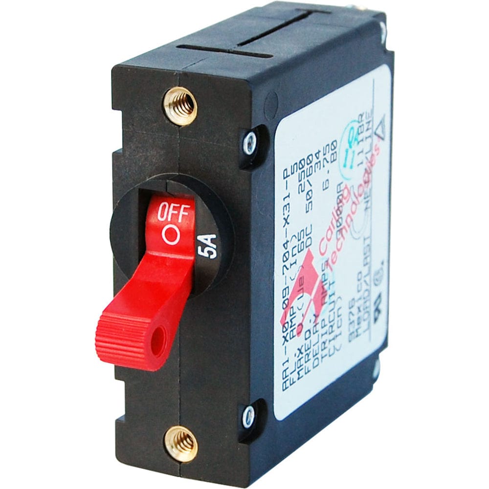 DC Single Pole Magnetic World Circuit Breaker - 5 AMP [7201], Circuit Breakers, Blue Sea Systems, , , at Festive Water Paddlesports