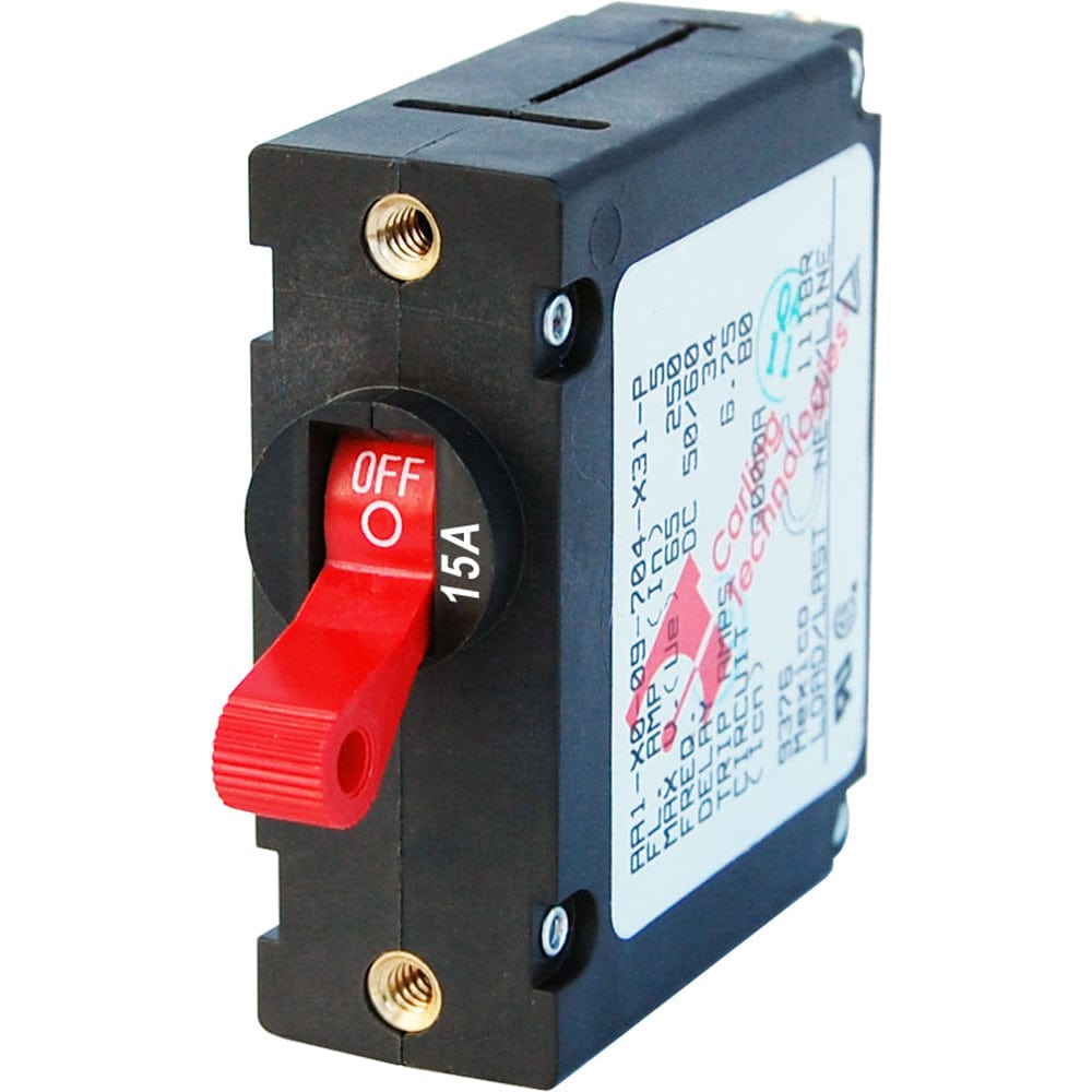 Blue Sea 7209 AC / DC Single Pole Magnetic World Circuit Breaker - 15 Amp [7209], Circuit Breakers, Blue Sea Systems, , , at Festive Water Paddlesports