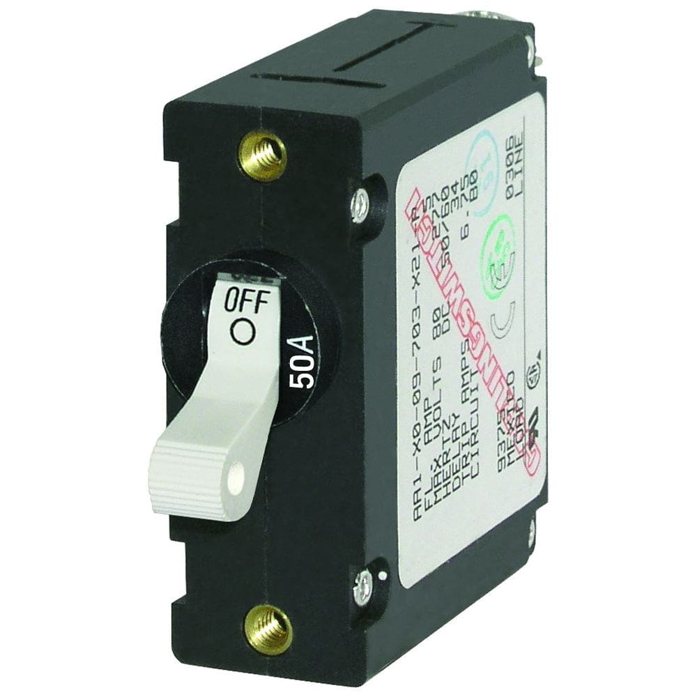 Blue Sea 7230 AC/DC Single Pole Magnetic World Circuit Breaker - 50AMP [7230], Circuit Breakers, Blue Sea Systems, , , at Festive Water Paddlesports