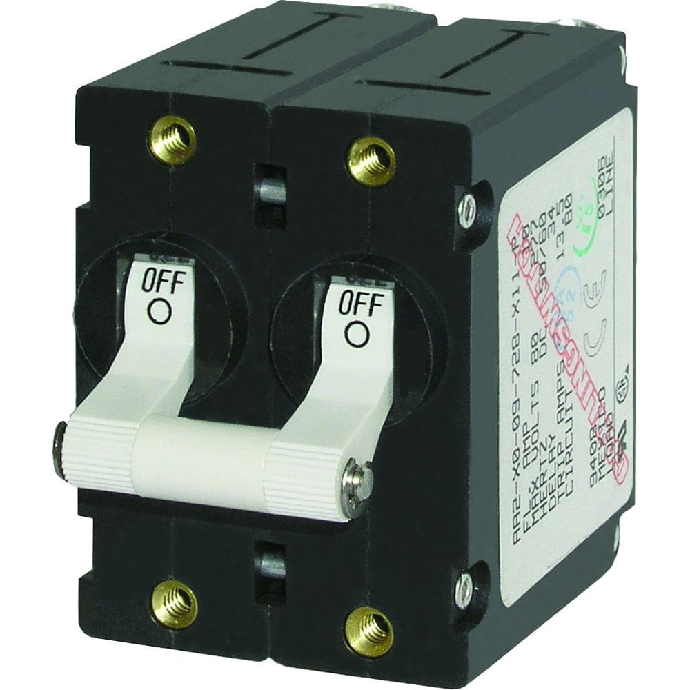 Blue Sea 7235 A - Series Double Pole Toggle - 15AMP - White [7235], Circuit Breakers, Blue Sea Systems, , , at Festive Water Paddlesports