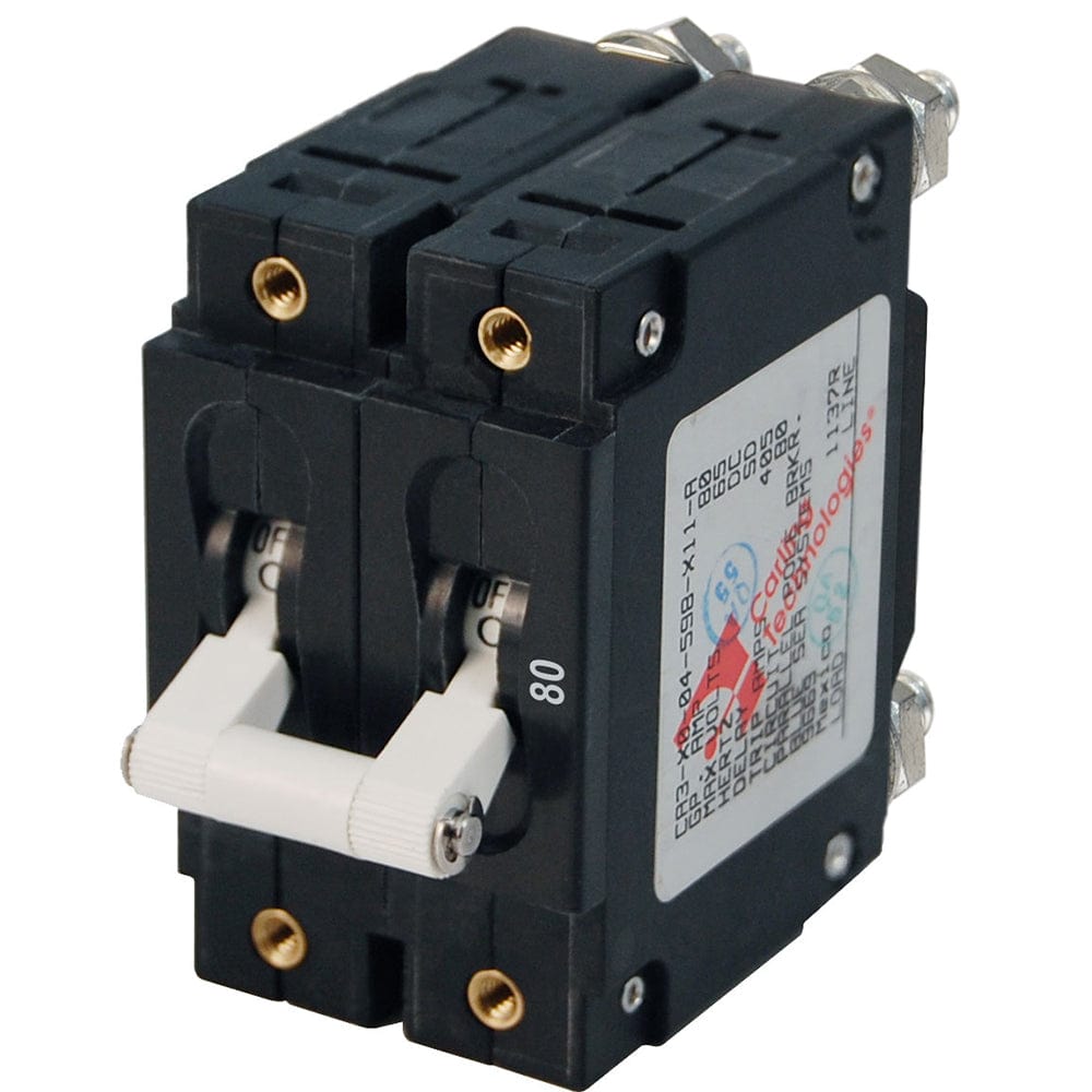 Blue Sea 7256 C - Series Double Pole Circuit Breaker - 80A [7256], Circuit Breakers, Blue Sea Systems, , , at Festive Water Paddlesports