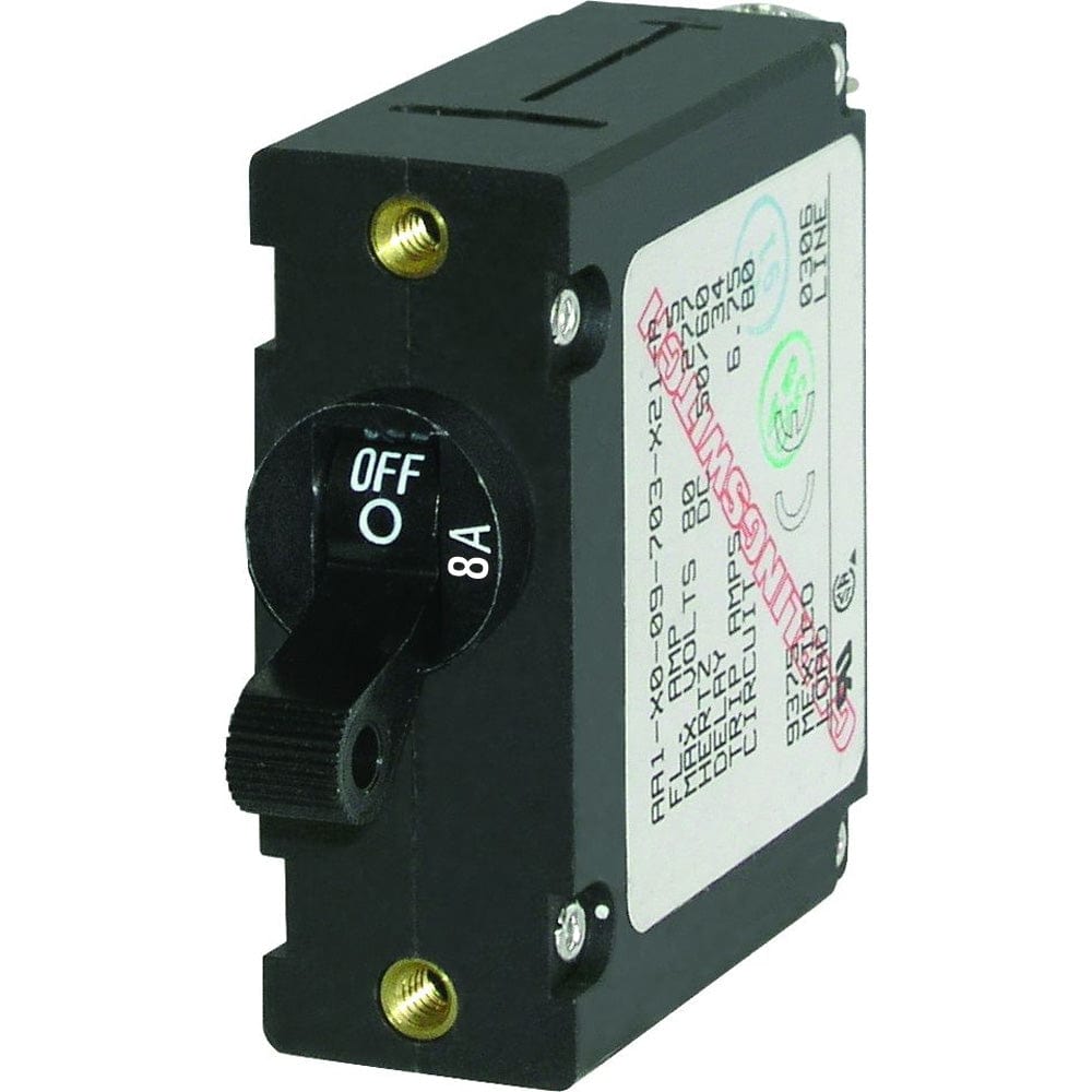 Blue Sea 7347 AC/DC Single Pole Magnetic World Circuit Breaker - 8 AMP [7347], Circuit Breakers, Blue Sea Systems, , , at Festive Water Paddlesports