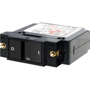 Blue Sea 7403 Single Pole Small Case 2" Flat Rocker Circuit Breaker - 15 Amp [7403], Circuit Breakers, Blue Sea Systems, , , at Festive Water Paddlesports