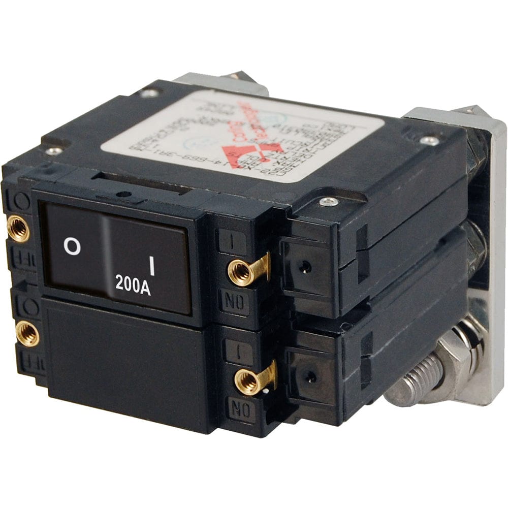 Blue Sea 7476 C - Series Flat Circuit Breaker, Single and Double Pole - 200 Amp [7476], Circuit Breakers, Blue Sea Systems, , , at Festive Water Paddlesports