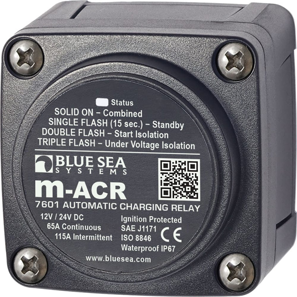Blue Sea 7601 DC Mini ACR Automatic Charging Relay - 65 Amp [7601], Battery Management, Blue Sea Systems, , , at Festive Water Paddlesports