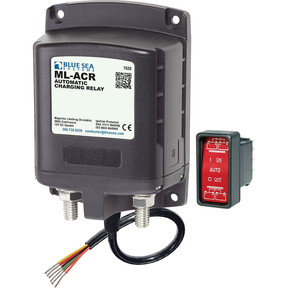 Blue Sea 7620 ML - Series Automatic Charging Relay (Magnetic Latch) 12VDC [7620], Battery Management, Blue Sea Systems, , , at Festive Water Paddlesports