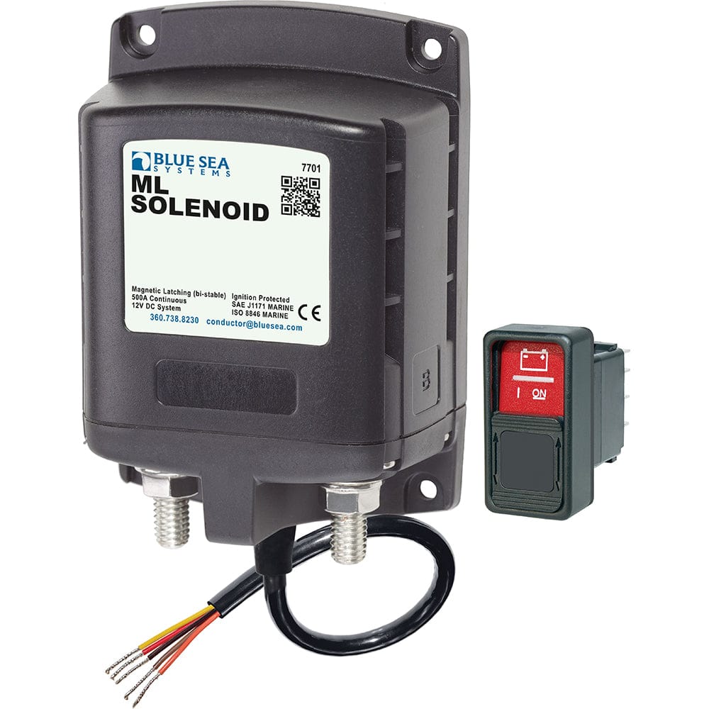 Blue Sea 7701 ML - Series Solenoid w/Contura Switch 12VDC [7701], Battery Management, Blue Sea Systems, , , at Festive Water Paddlesports