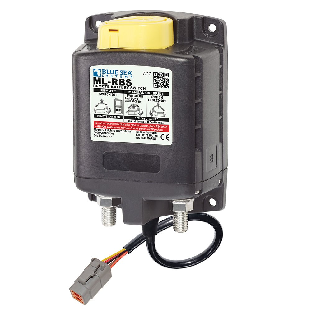 Blue Sea 7717100 ML - RBS Remote Battery Switch with Manual Control Auto Release Deutsch Connector - 24V [7717100], Battery Management, Blue Sea Systems, at Festive Water Paddlesports