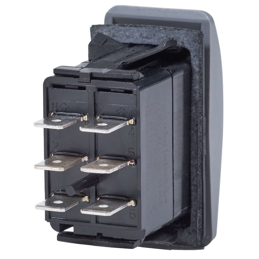 Blue Sea 7938 Contura II Switch DPDT Black - (ON) - OFF - (ON) [7938], Switches & Accessories, Blue Sea Systems, , , at Festive Water Paddlesports