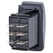 Blue Sea 7938 Contura II Switch DPDT Black - (ON) - OFF - (ON) [7938], Switches & Accessories, Blue Sea Systems, , , at Festive Water Paddlesports