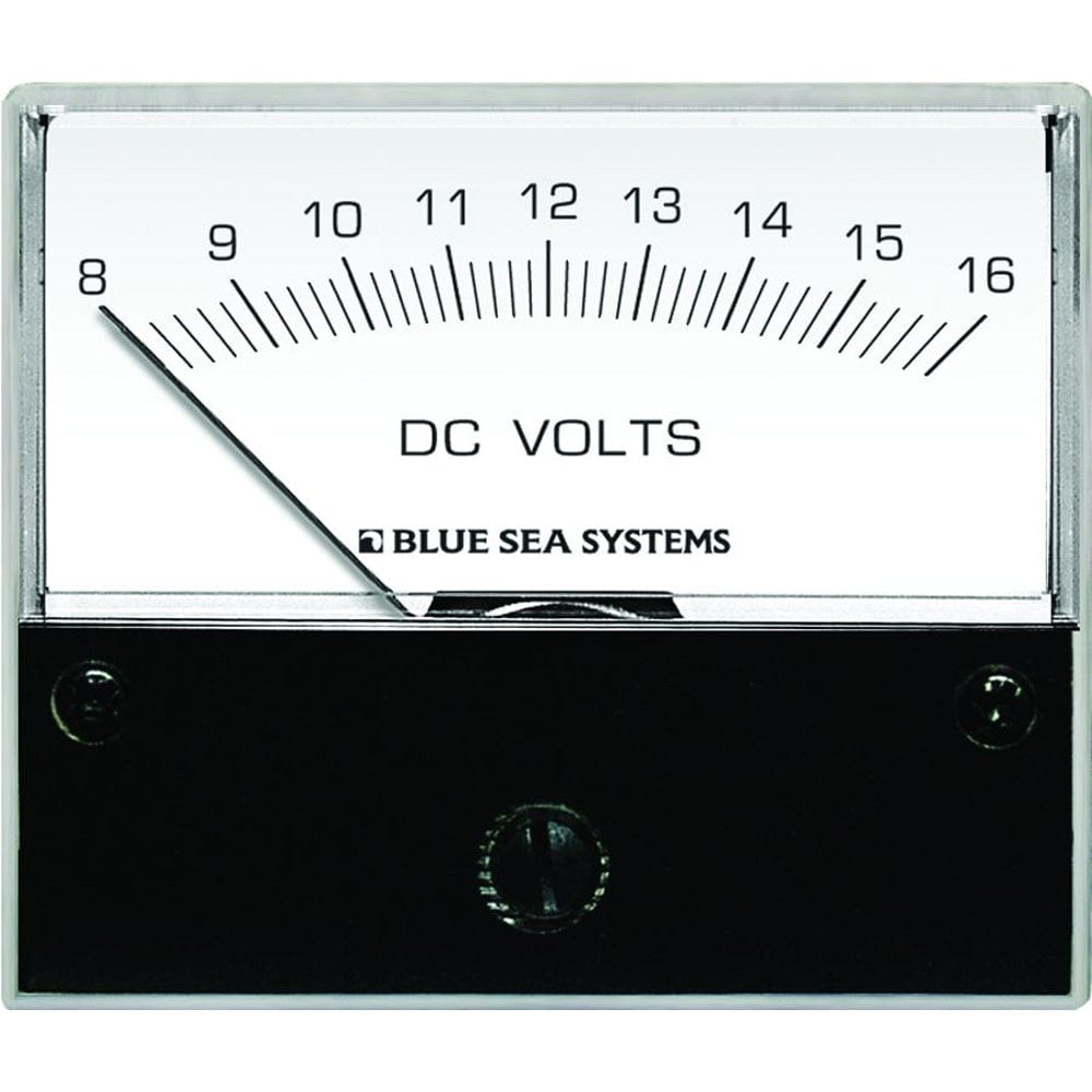 Blue Sea 8003 DC Analog Voltmeter - 2 - 3/4" Face, 8 - 16 Volts DC [8003], Meters & Monitoring, Blue Sea Systems, , , at Festive Water Paddlesports