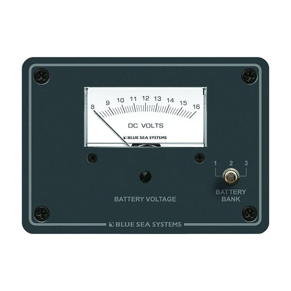Blue Sea 8015 DC Analog Voltmeter w/Panel [8015], Meters & Monitoring, Blue Sea Systems, , , at Festive Water Paddlesports