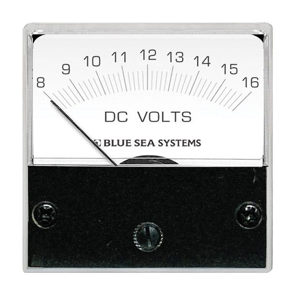Blue Sea 8028 DC Analog Micro Voltmeter - 2" Face, 8 - 16 Volts DC [8028], Meters & Monitoring, Blue Sea Systems, , , at Festive Water Paddlesports
