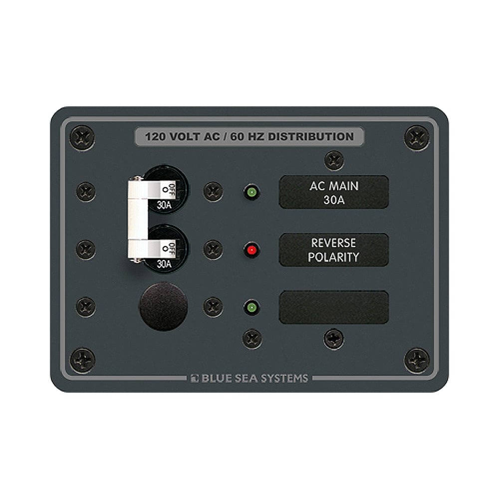 Blue Sea 8029 AC Main +1 Position Breaker Panel - White Switches [8029], Electrical Panels, Blue Sea Systems, , , at Festive Water Paddlesports