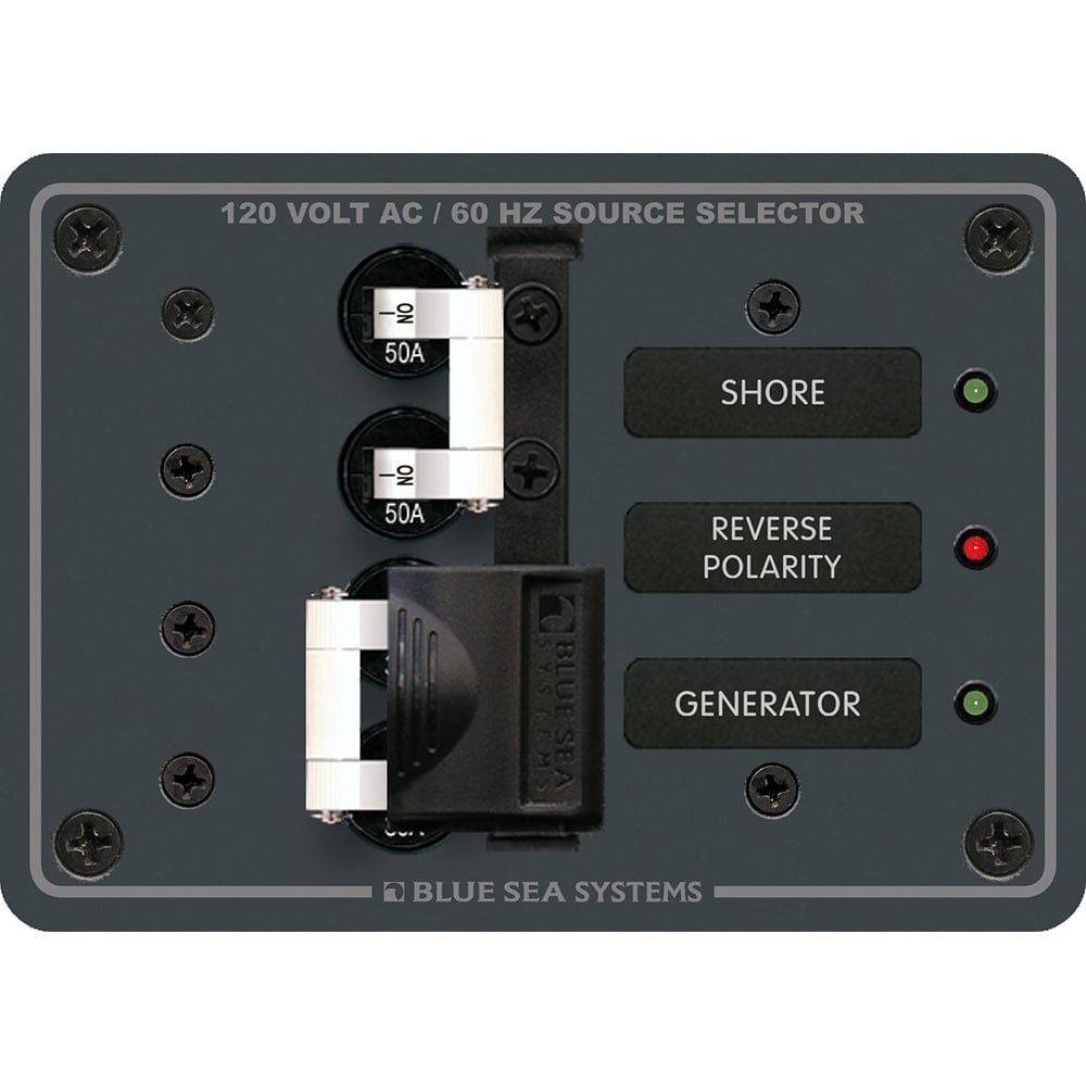 Blue Sea 8061 AC Toggle Source Selector 120V AC - 50AMP [8061], Electrical Panels, Blue Sea Systems, , , at Festive Water Paddlesports