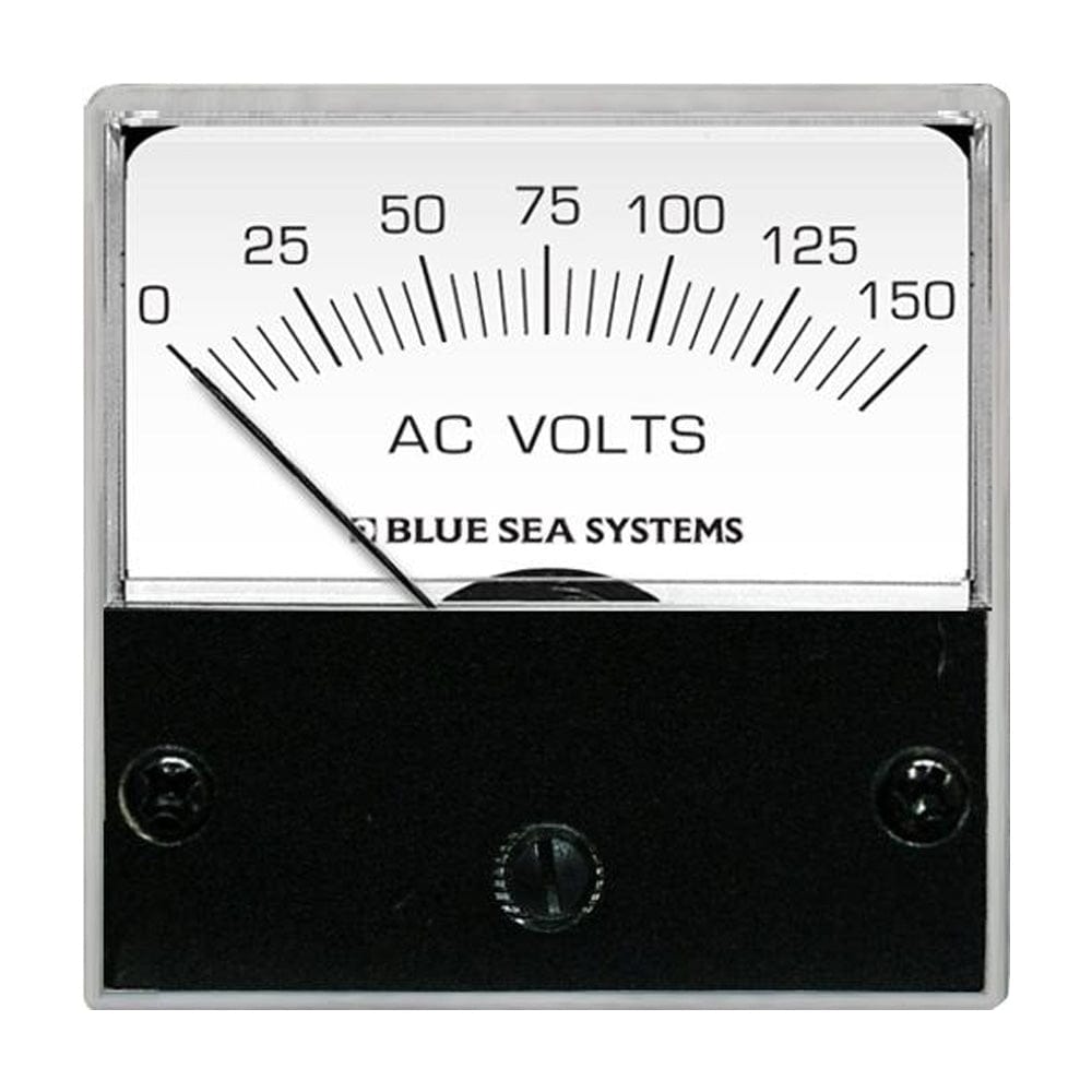 Blue Sea 8244 AC Analog Micro Voltmeter - 2" Face, 0 - 150 Volts AC [8244], Meters & Monitoring, Blue Sea Systems, , , at Festive Water Paddlesports