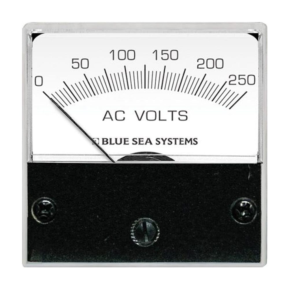 Blue Sea 8245 AC Analog Micro Voltmeter - 2" Face, 0 - 250 Volts AC [8245], Meters & Monitoring, Blue Sea Systems, , , at Festive Water Paddlesports