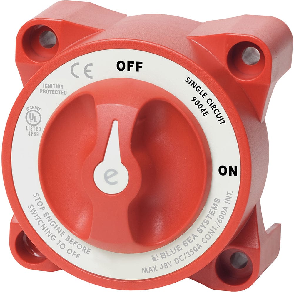 Blue Sea 9004e e - Series Battery Switch Single Circuit ON/OFF w/Alternator Field Disconnect [9004E], Battery Management, Blue Sea Systems, , , at Festive Water Paddlesports