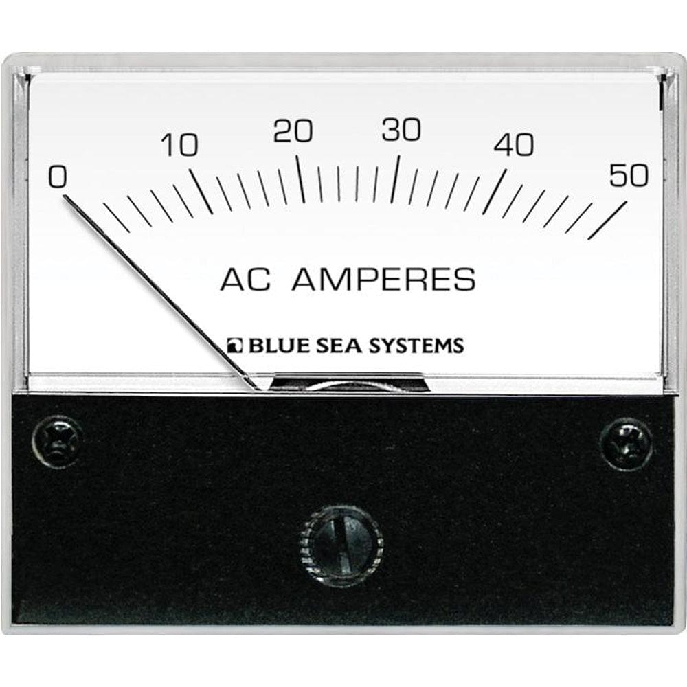 Blue Sea 9630 AC Analog Ammeter 0 - 50 Amperes AC [9630], Meters & Monitoring, Blue Sea Systems, , , at Festive Water Paddlesports