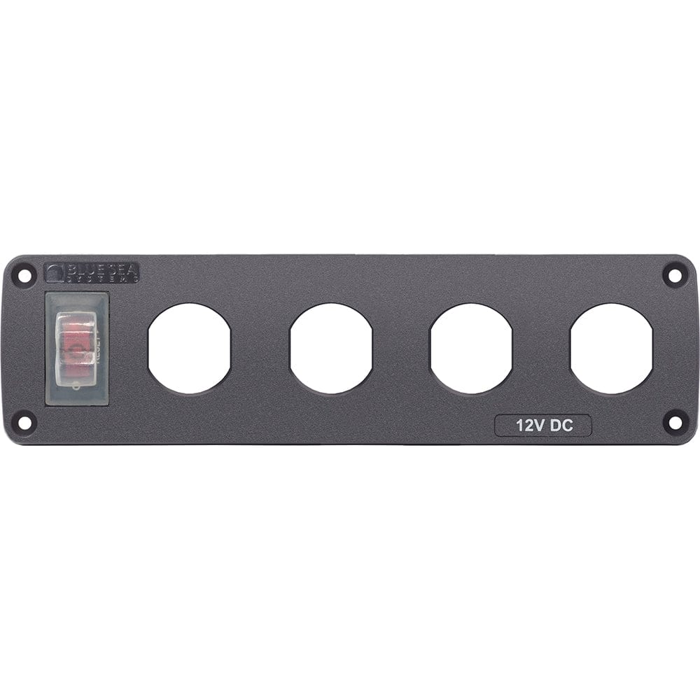 Blue Sea Water Resistant USB Accessory Panel - 15A Circuit Breaker, 4x Blank Apertures [4369], Accessories, Blue Sea Systems, , , at Festive Water Paddlesports