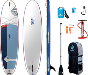 Boardworks Shubu Solr 10'6" Inflatable Paddle Board, Inflatable Paddle Board, Boardworks, Blue/Gray, , at Festive Water Paddlesports