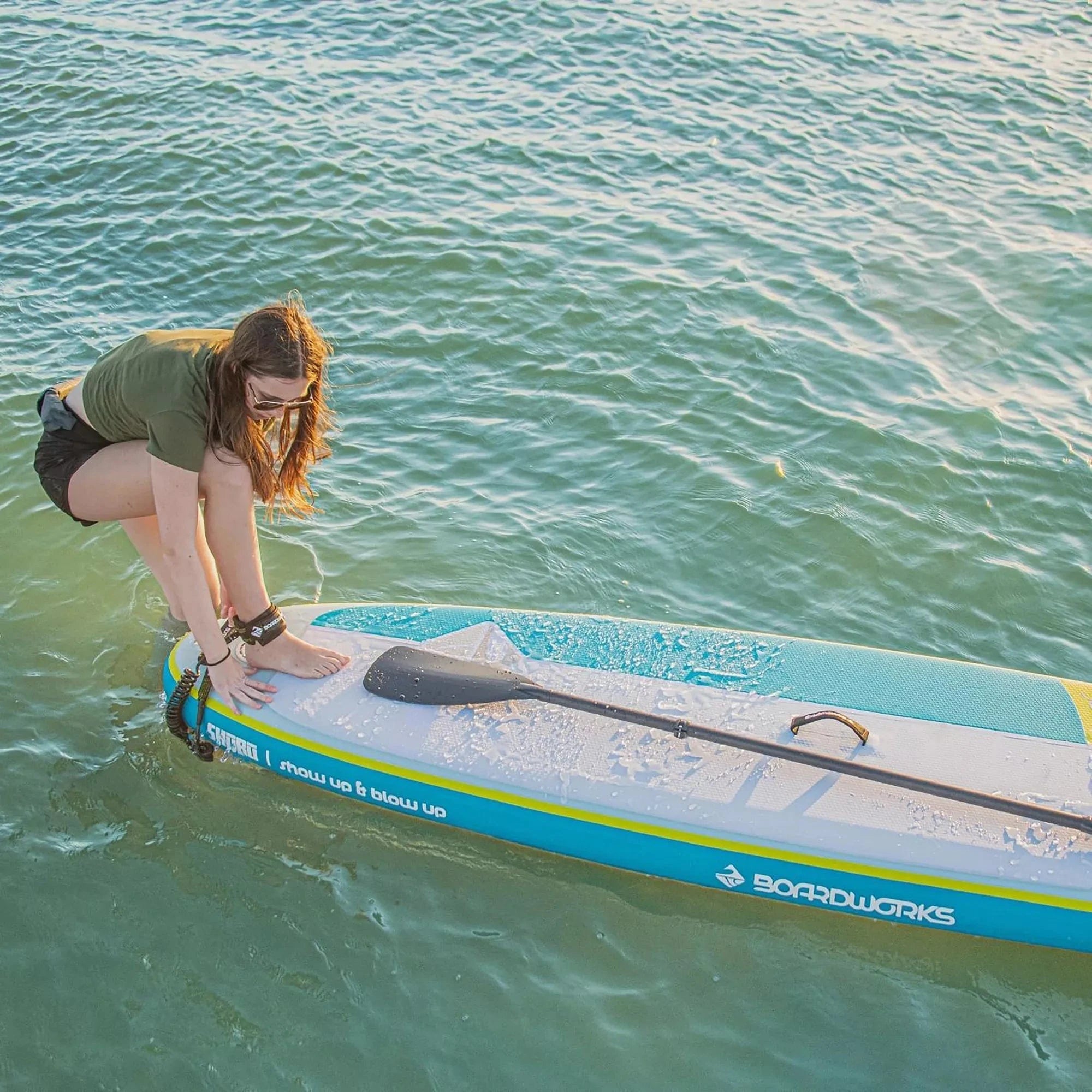 Boardworks Shubu Solr 10'6" Inflatable Paddle Board, Inflatable Paddle Board, Boardworks, Blue/Gray, , at Festive Water Paddlesports