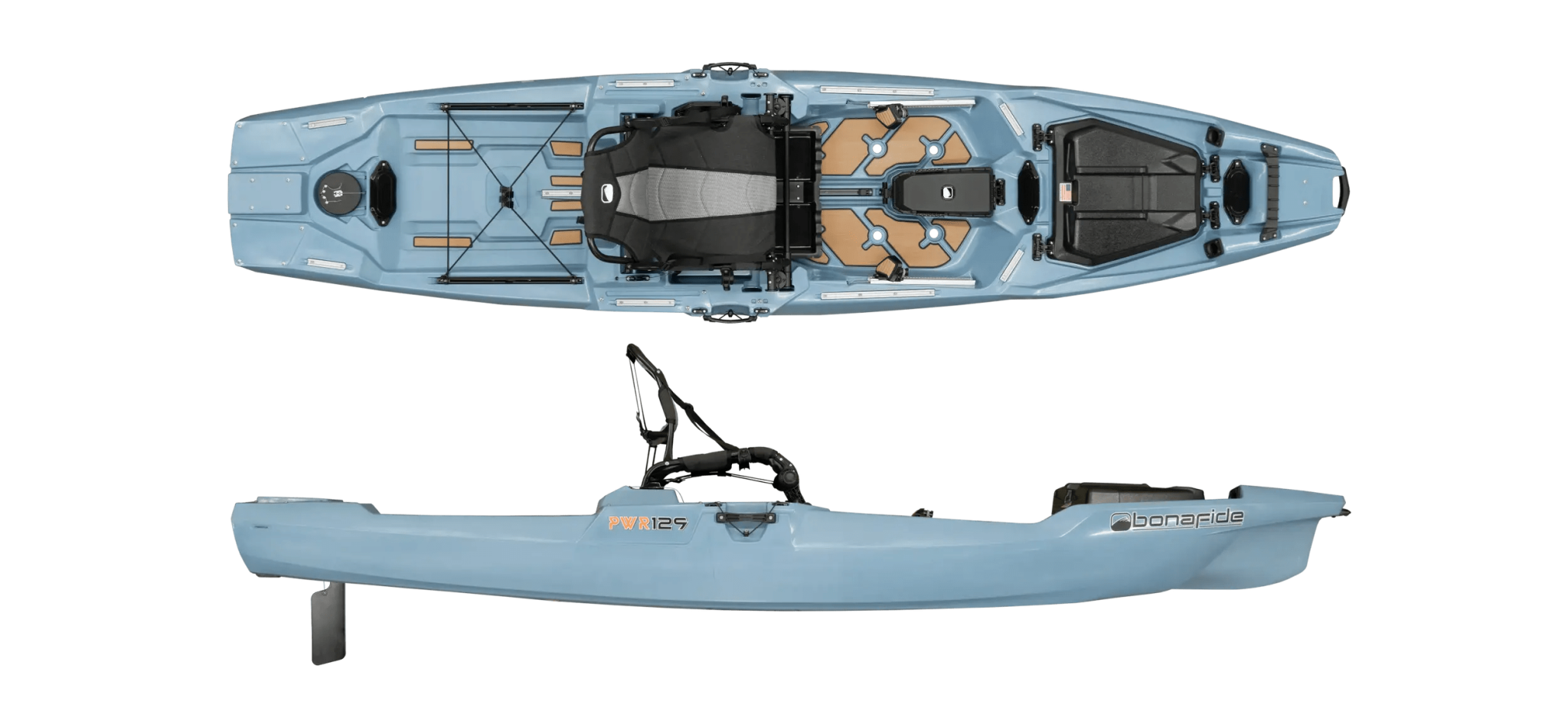 Bonafide PWR129 Fishing Kayak, Fishing Kayak, Bonafide, Steel, , at Festive Water Paddlesports