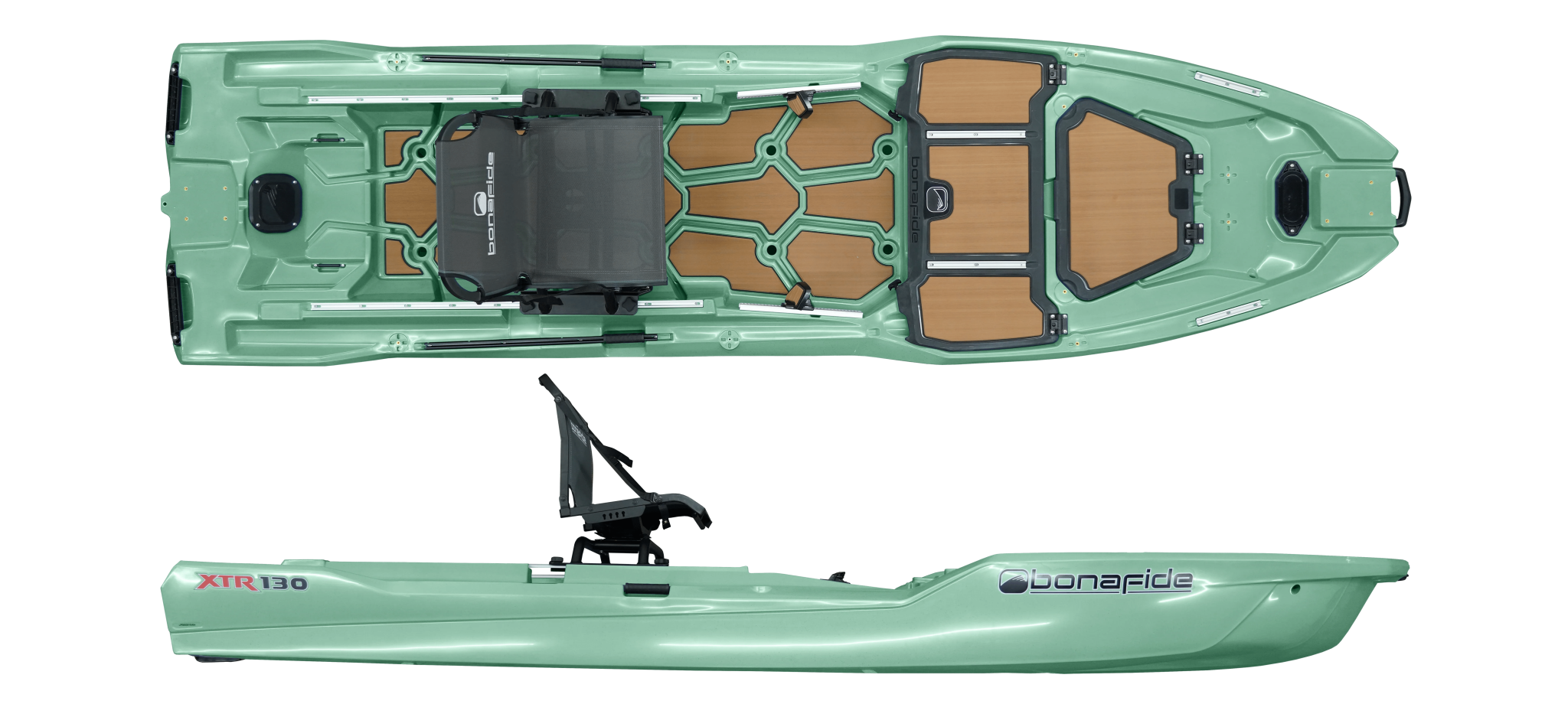 Bonafide XTR130 Fishing Kayak, Fishing Kayak, Bonafide, Andros Green, , at Festive Water Paddlesports