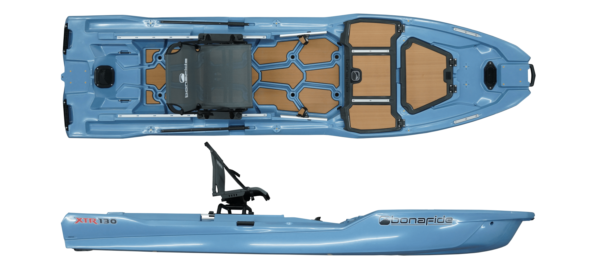 Bonafide XTR130 Fishing Kayak, Fishing Kayak, Bonafide, Steel, , at Festive Water Paddlesports