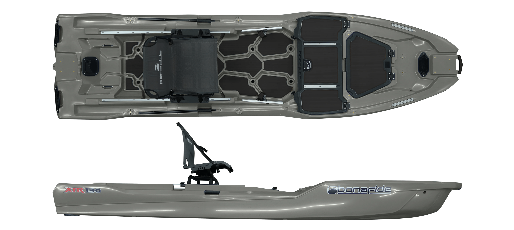 Bonafide XTR130 Fishing Kayak, Fishing Kayak, Bonafide, Top Gun Grey, , at Festive Water Paddlesports