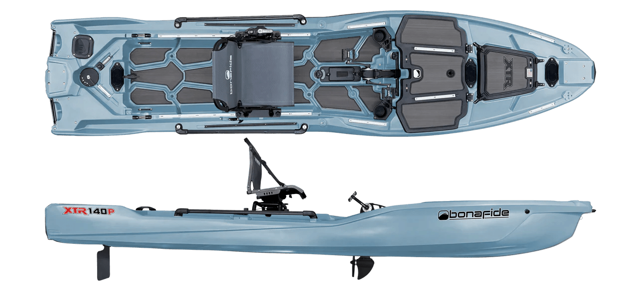 Bonafide XTR140P Fishing Kayak, Fishing Kayak, Bonafide, Steel With Pedal Drive at Festive Water Paddlesports