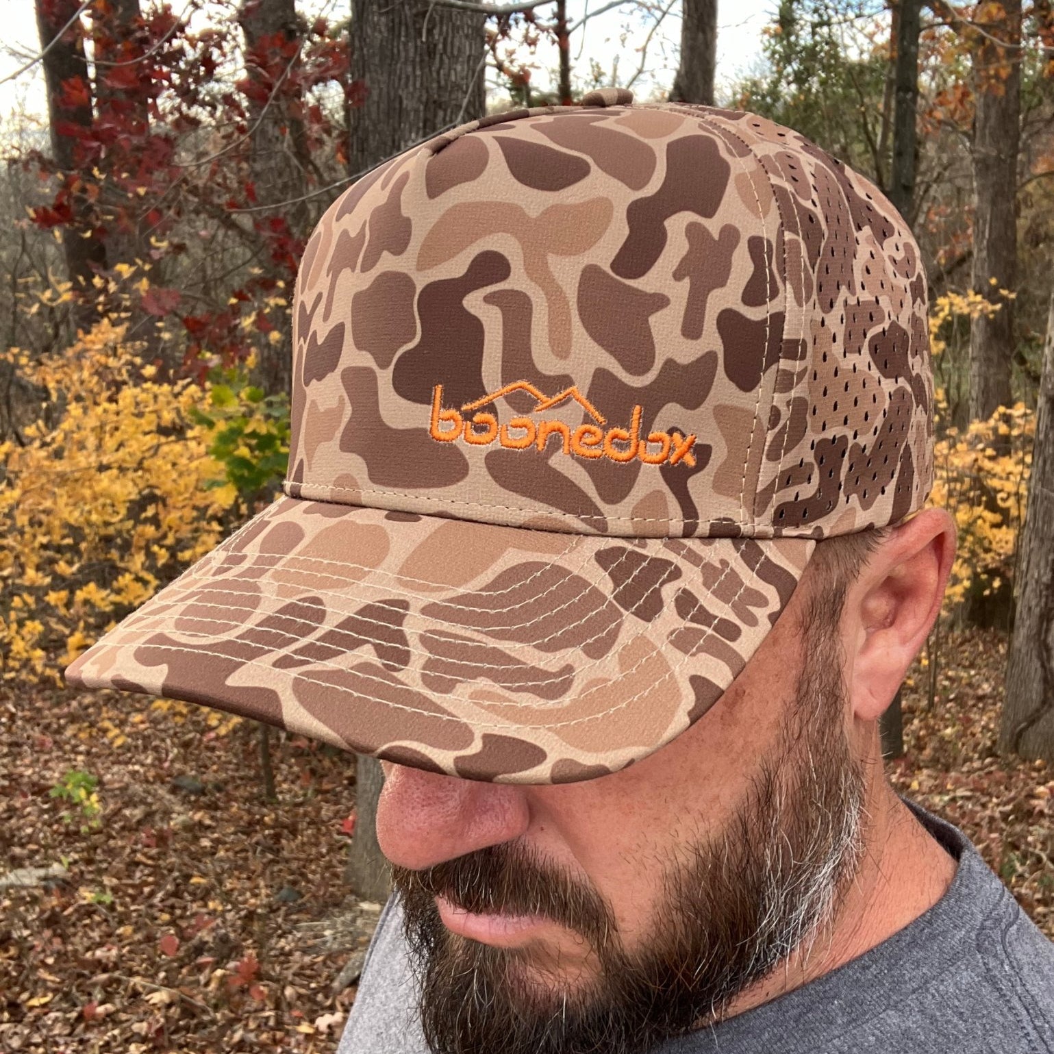 Boonedox Camo Hat, , Boonedox USA, Brown Camo at Festive Water Paddlesports