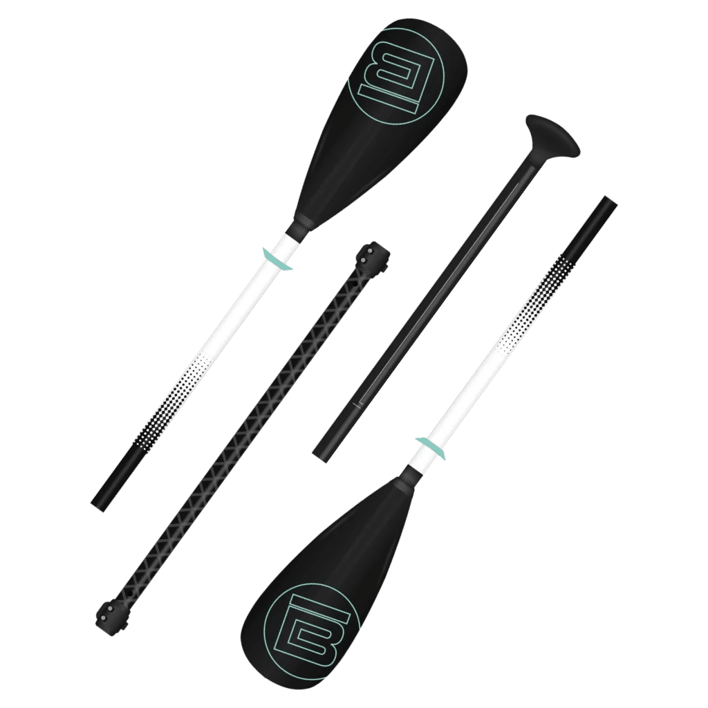 Bote 4-Piece Kids Hybrid Adjustable Fiberglass Paddle Black, , BOTE, at Festive Water Paddlesports