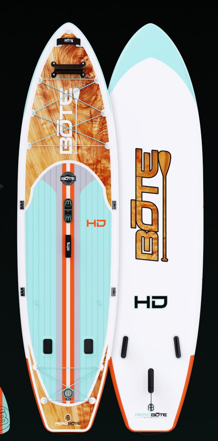 BOTE Rackham Aero 12'4" Paddle Board, Inflatable Paddle Board, BOTE, Classic Cedar at Festive Water Paddlesports