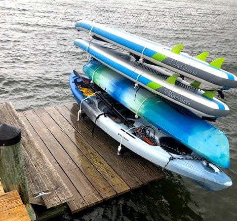 Broadwater Paddleboard Storage | Adjustable Dock Rack | Over The Water | 4 Levels, Dock Rack, StoreYourBoard, , , at Festive Water Paddlesports