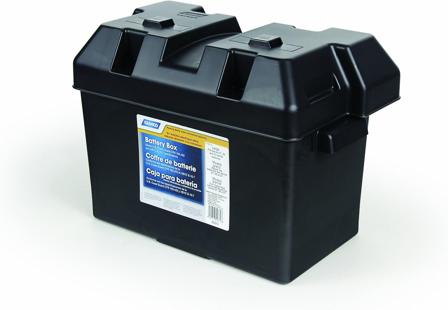 Camco Large Battery Box with Straps and Hardware - Group 27, 30, 31, , Camco, at Festive Water Paddlesports
