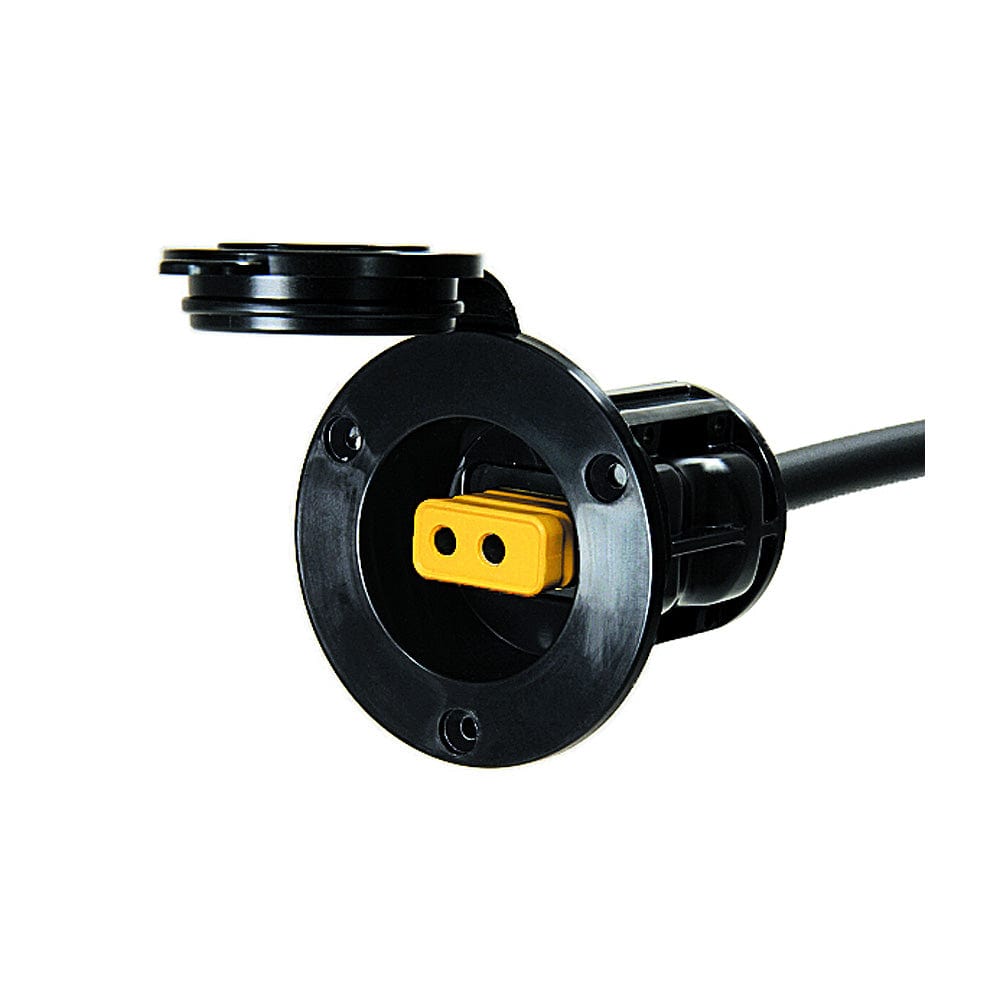 Cannon Flush Mount Power Port - Black [1903012], Downrigger Accessories, Cannon, , , at Festive Water Paddlesports