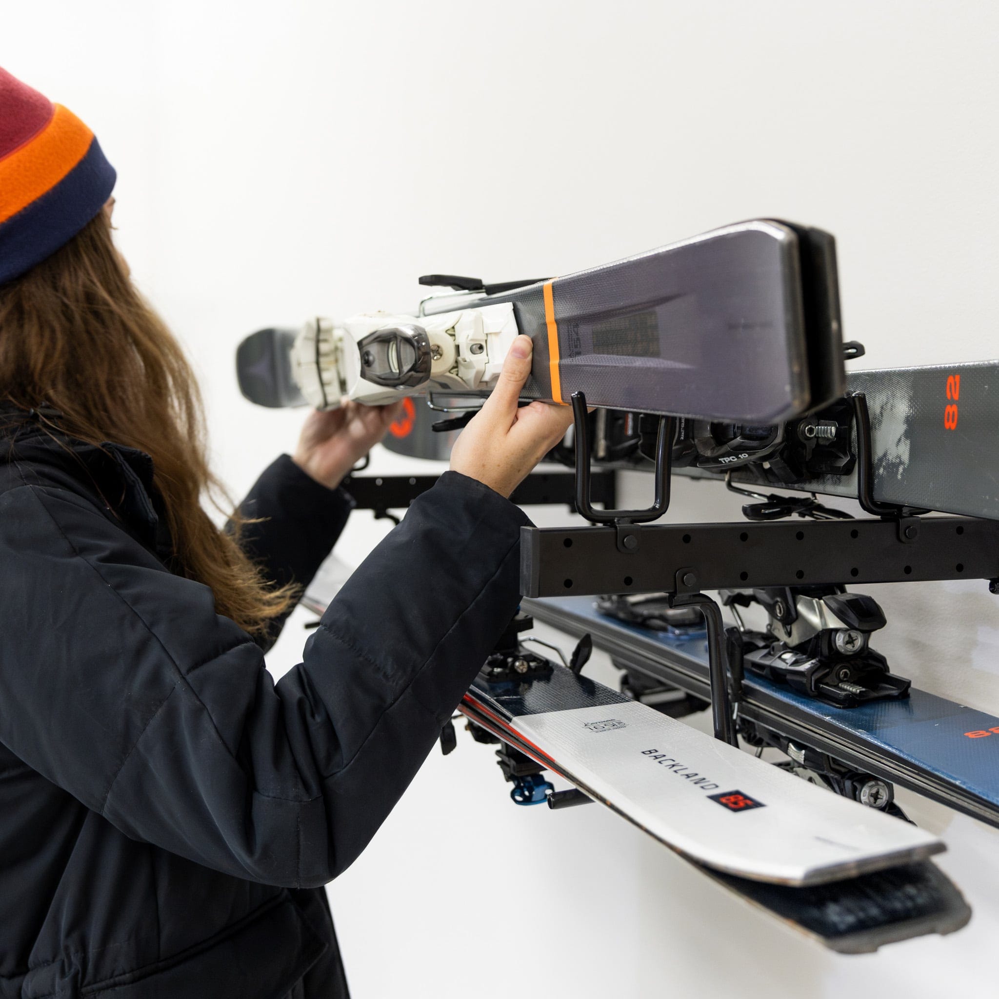 Cascade Snowboard & Ski Organizer | Horizontal Wall Mount, Wall Mounted, StoreYourBoard, , , at Festive Water Paddlesports