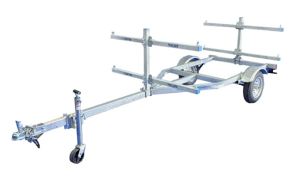 Com - Fab 16' Galvanized 4 Kayak Trailer with 80" Crossbars, Trailer, Com - Fab Trailers, No Padding, , at Festive Water Paddlesports
