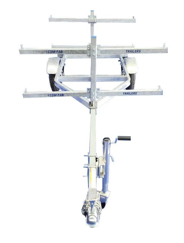 Com - Fab 16' Galvanized 4 Kayak Trailer with 80" Crossbars, Trailer, Com - Fab Trailers, No Padding, , at Festive Water Paddlesports
