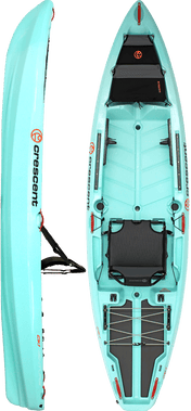 Crescent CK1 Venture 11' Kayak, Recreation Kayak, Crescent, Seafoam at Festive Water Paddlesports