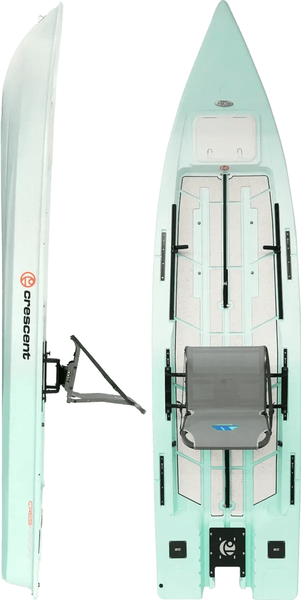 Crescent CresCraft Power Yak Fishing Kayak, Fishing Kayak, Crescent, Seafoam, , at Festive Water Paddlesports