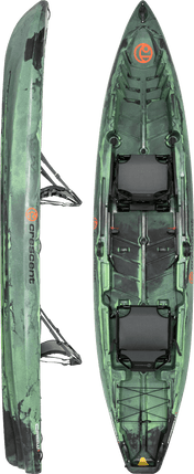 Crescent Crew 2+1 Tandem Kayak, Recreation Kayak, Crescent, Moss, , at Festive Water Paddlesports