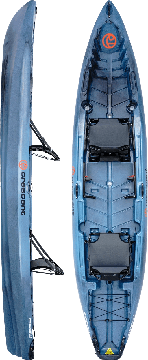 Crescent Crew 2+1 Tandem Kayak, Recreation Kayak, Crescent, Nor'easter at Festive Water Paddlesports