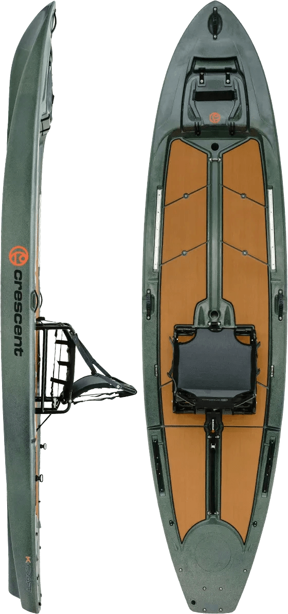 Crescent K Craft Hybrid Skiff, Fishing Kayak, Crescent, Moon Rock, Microskiff, at Festive Water Paddlesports