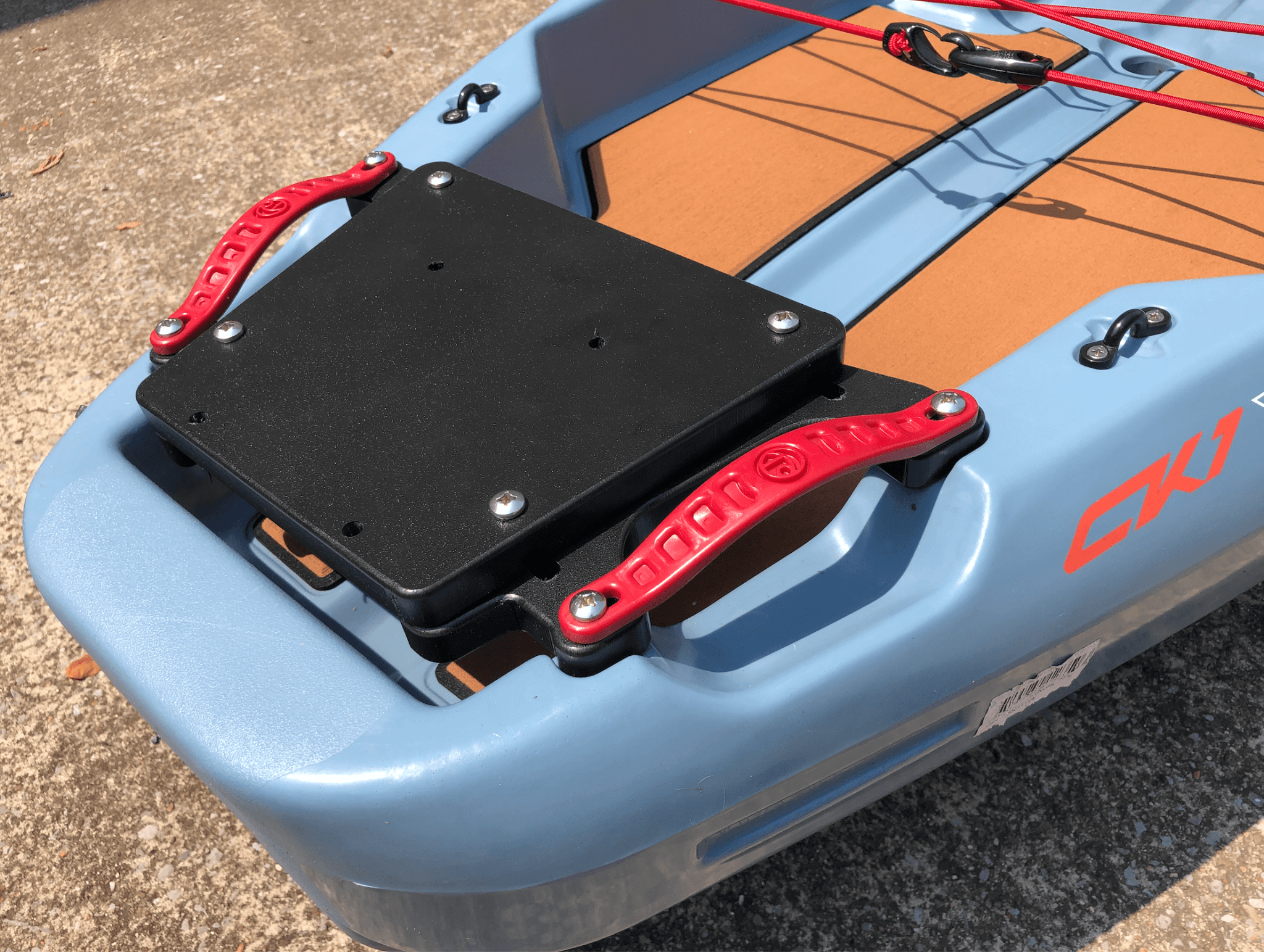 Crescent Rear Single Mounting Plate, Mounting Plates, YakGadget, LLC, , , at Festive Water Paddlesports