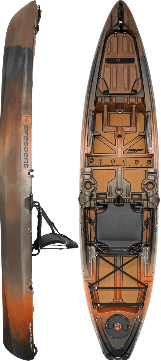 Crescent Shoalie Fishing Kayak, Fishing Kayak, Crescent, Timber at Festive Water Paddlesports